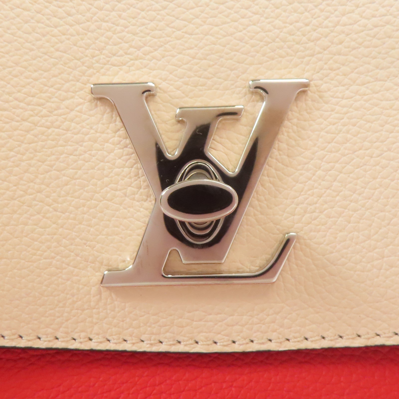 LOUIS VUITTON 牛皮皮革Lockme Ever BB銀扣手挽肩背兩用袋