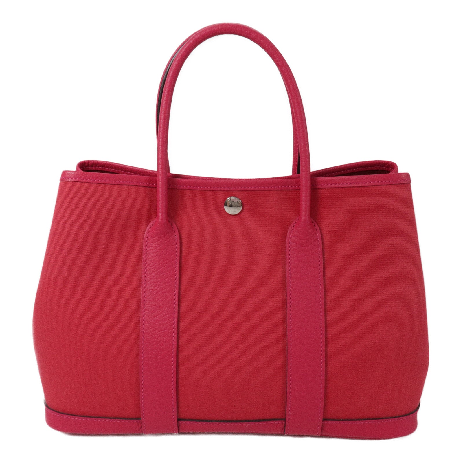 HERMES 帆布Garden Party TPM手挽袋Rose Extreme