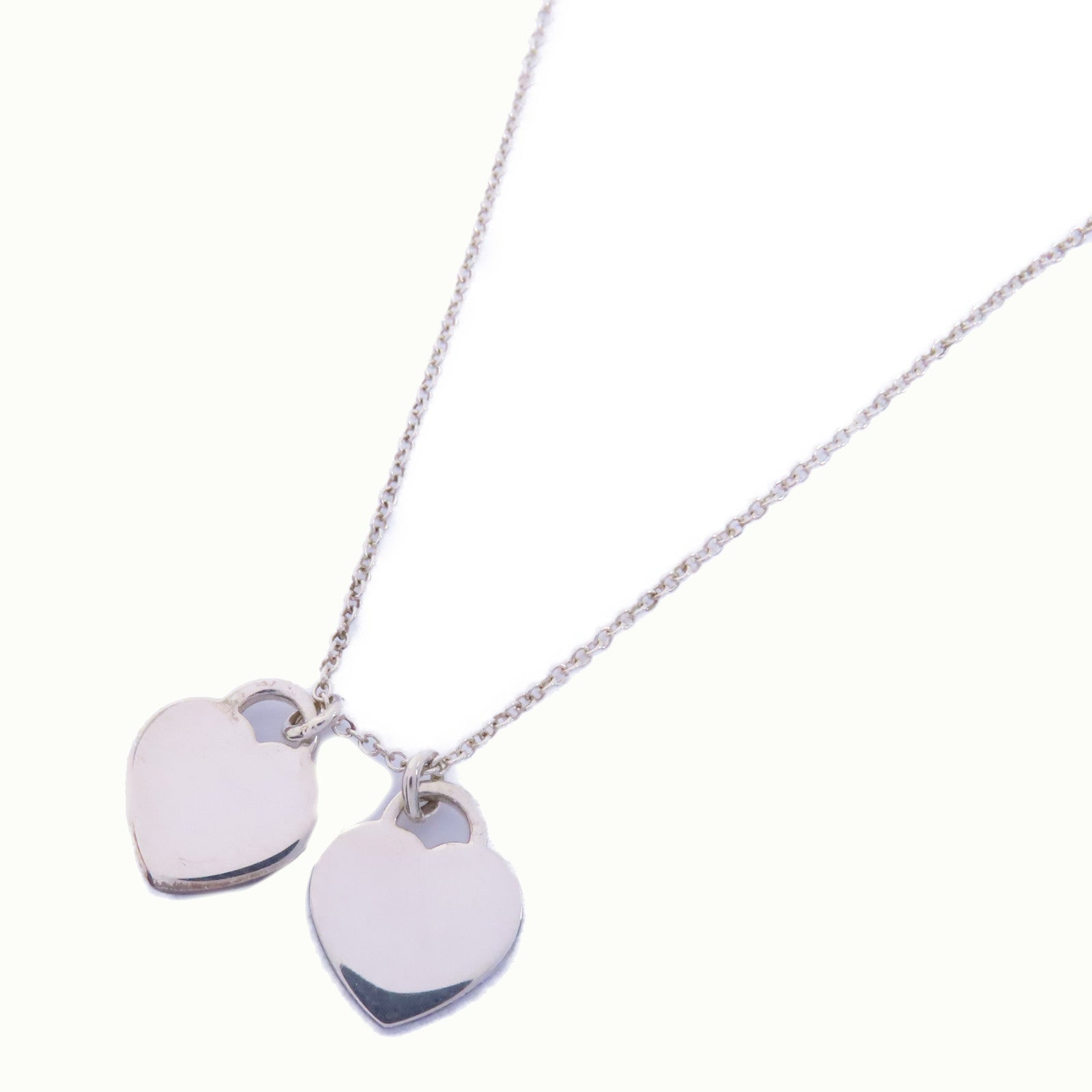 TIFFANY＆CO 925純銀Return To Tiffany Diamond Necklace鑽石項鍊藍色/銀色