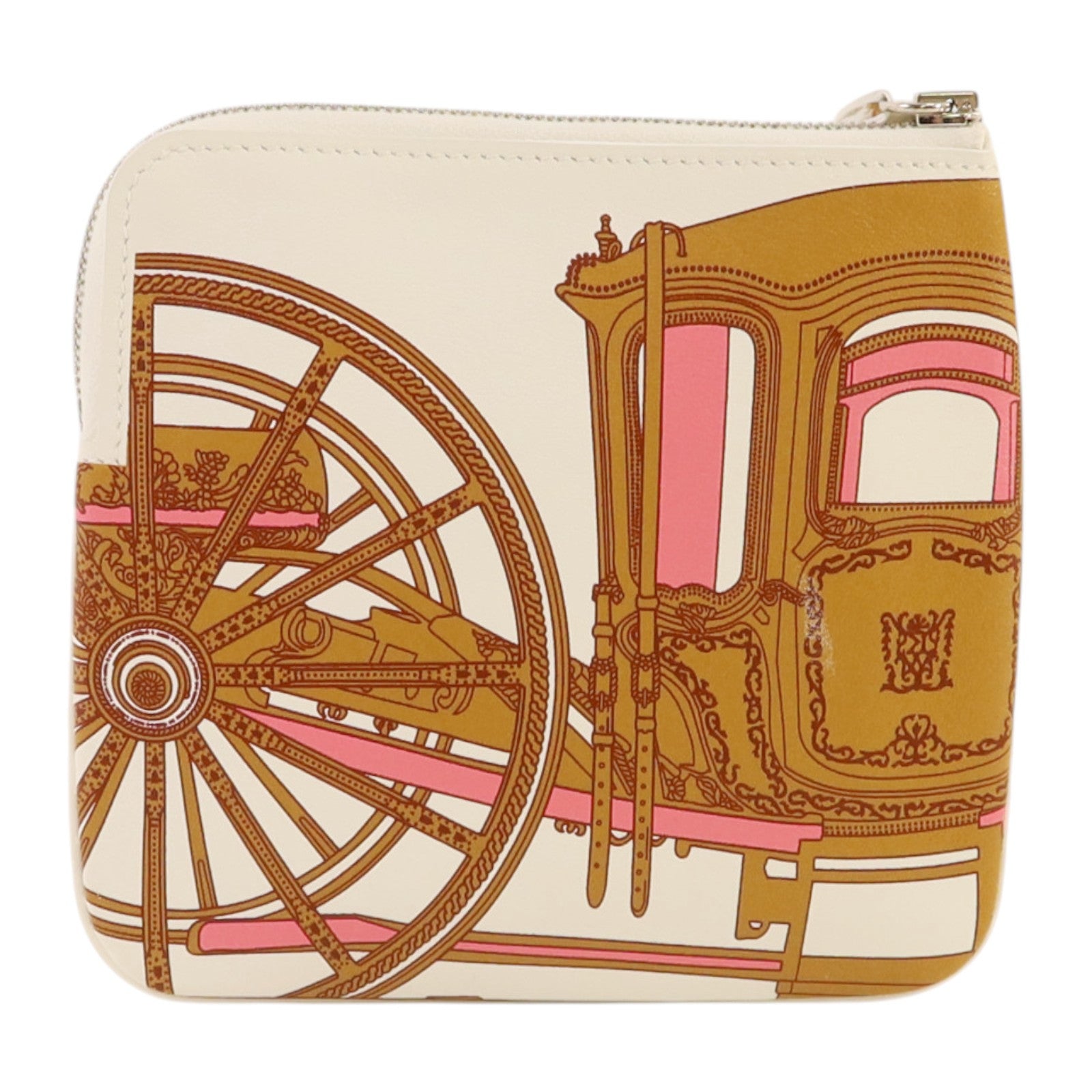 HERMES Swift皮革Carre Pocket Pouch銀扣手拿包