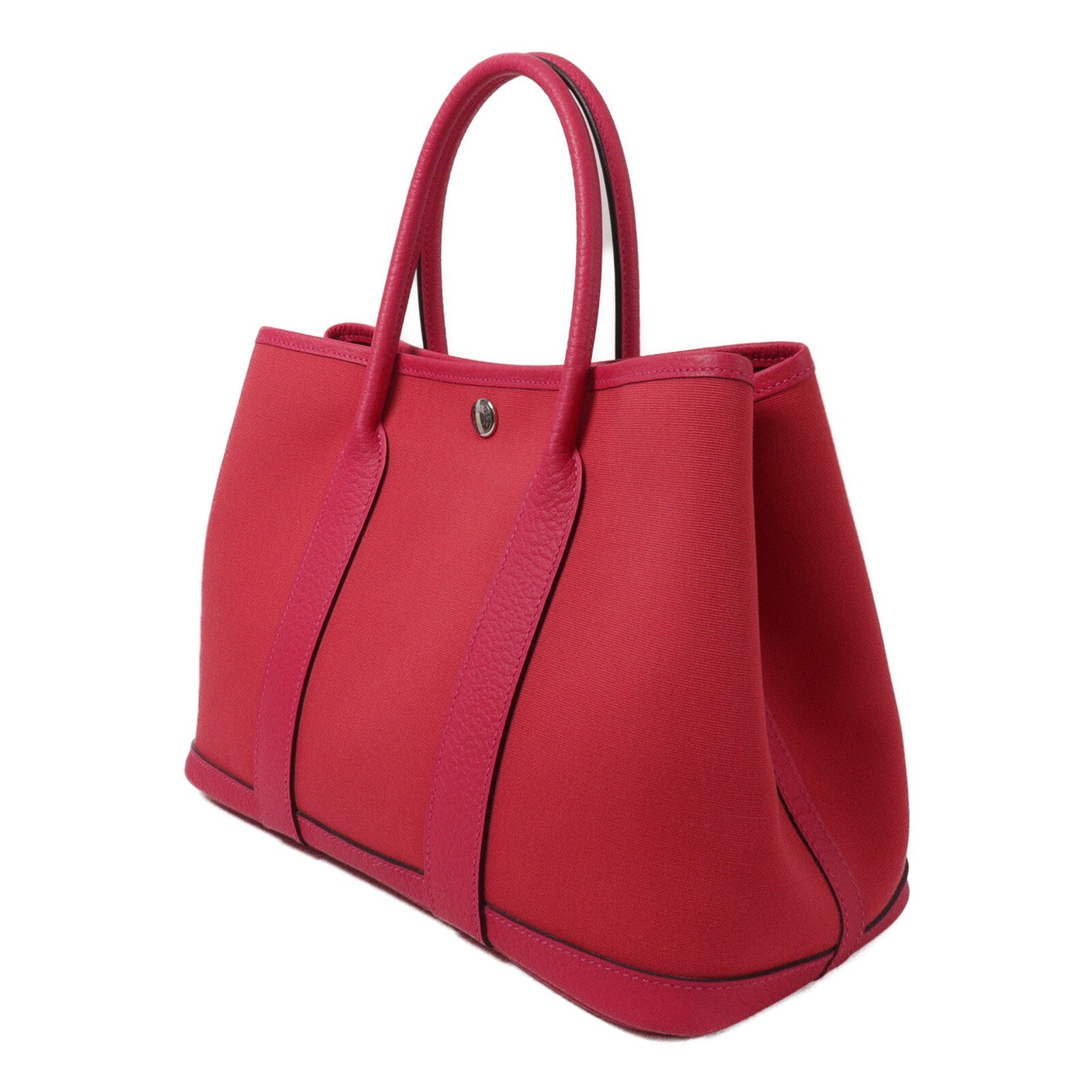 HERMES 帆布Garden Party TPM手挽袋Rose Extreme