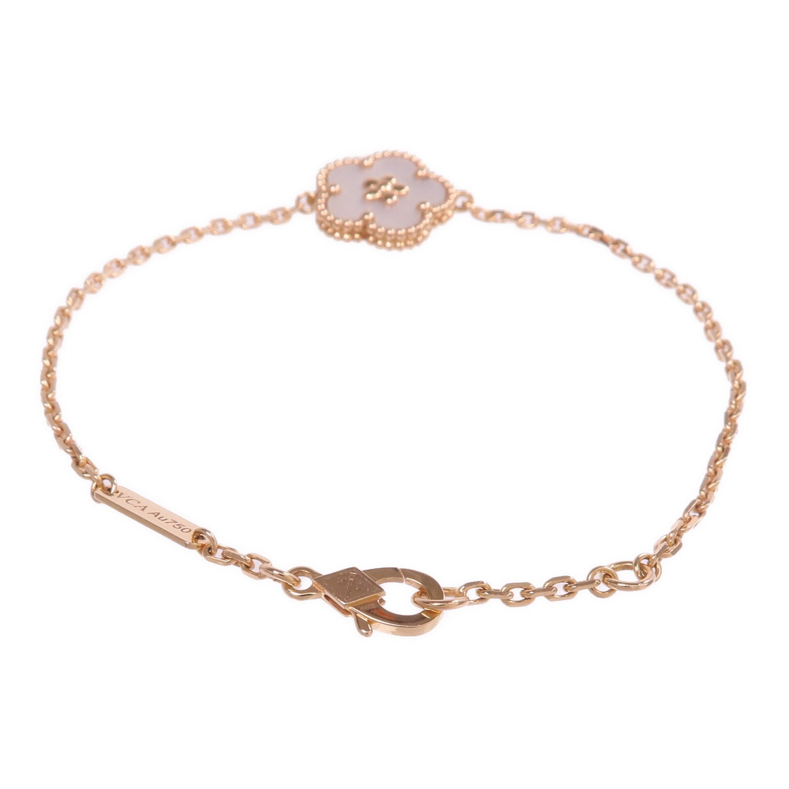Van Cleef & Arpels 18K玫瑰金Lucky Spring Bracelet珍珠母貝手鏈