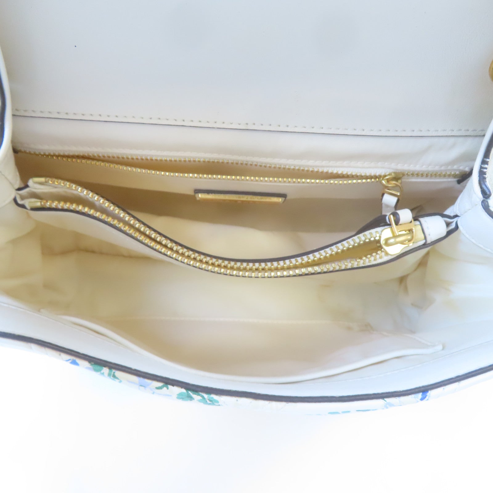 Tory Burch 【激減優惠】牛皮皮革Chain Shoulder Bag金扣鏈帶肩背袋白色