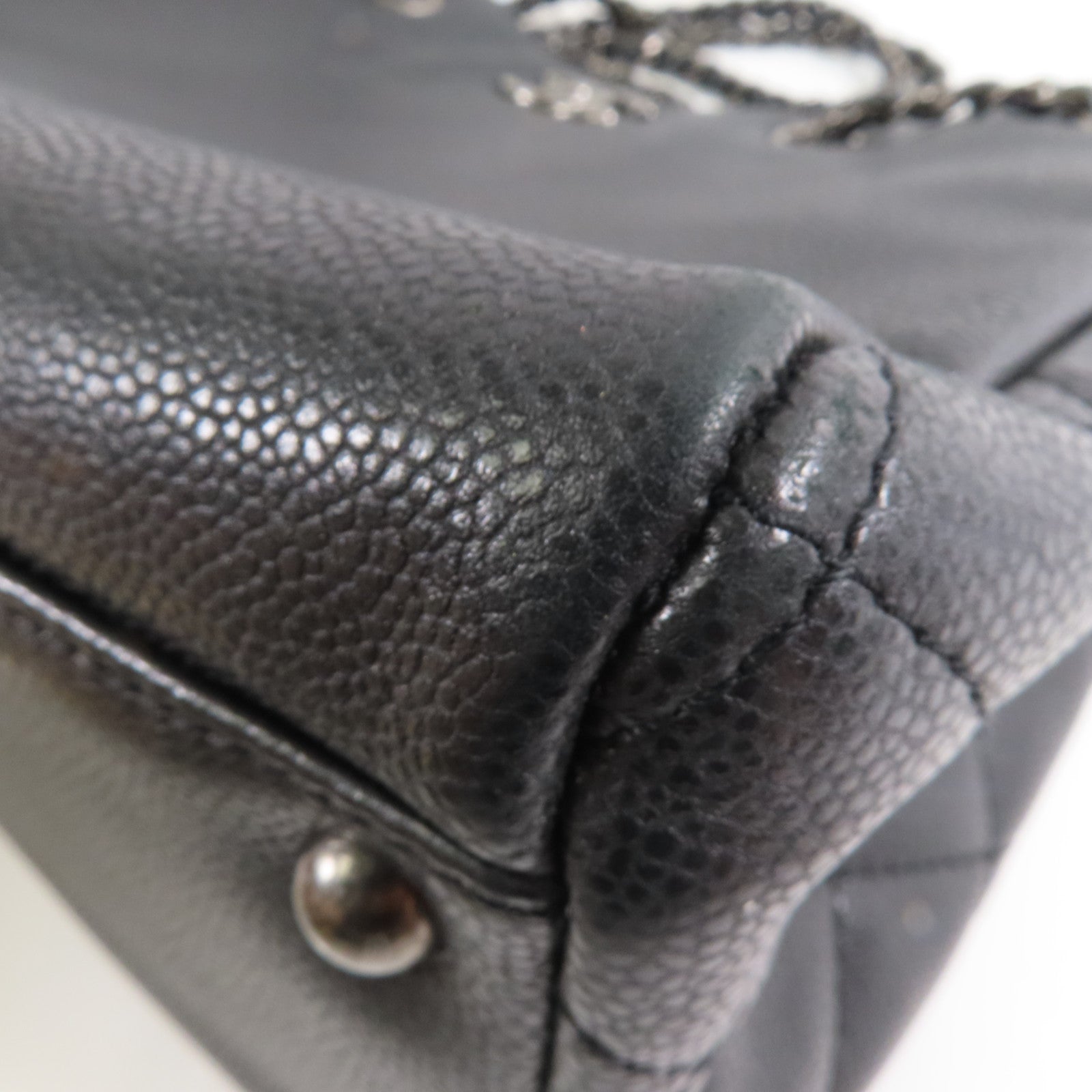 CHANEL 【激減優惠】牛皮皮革Shoulder Bag銀扣肩背袋