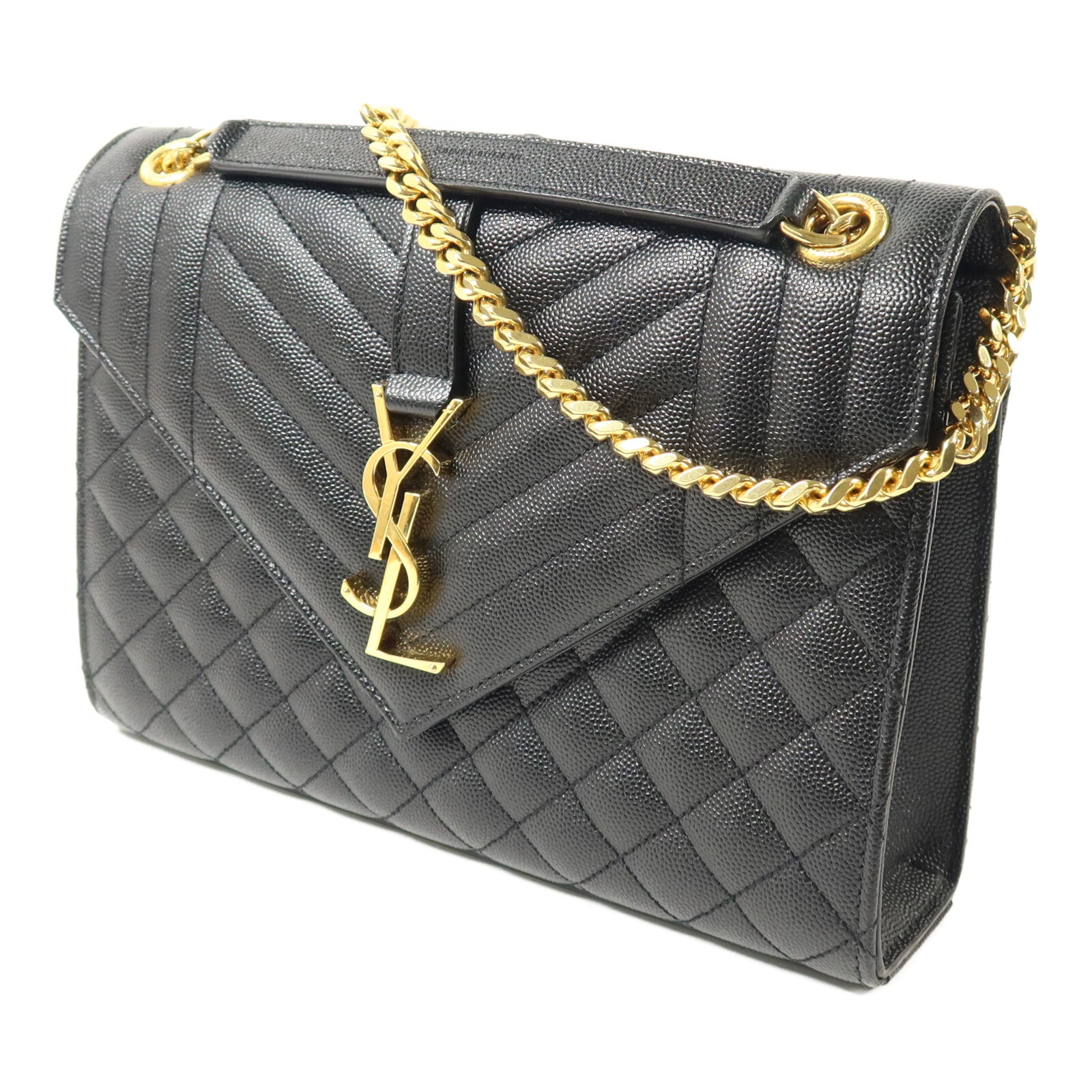 SAINT LAURENT 牛皮皮革Envelope Chain Bag鏈帶肩背袋