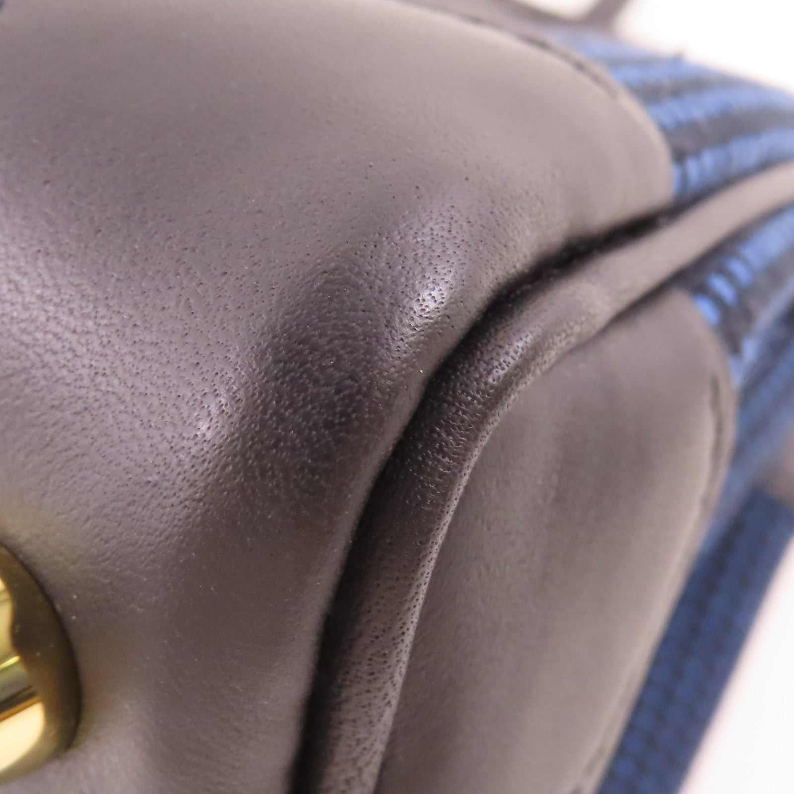 HERMES Swift皮革/Toile Birkin 25金扣手挽袋Noir/Blue Egee