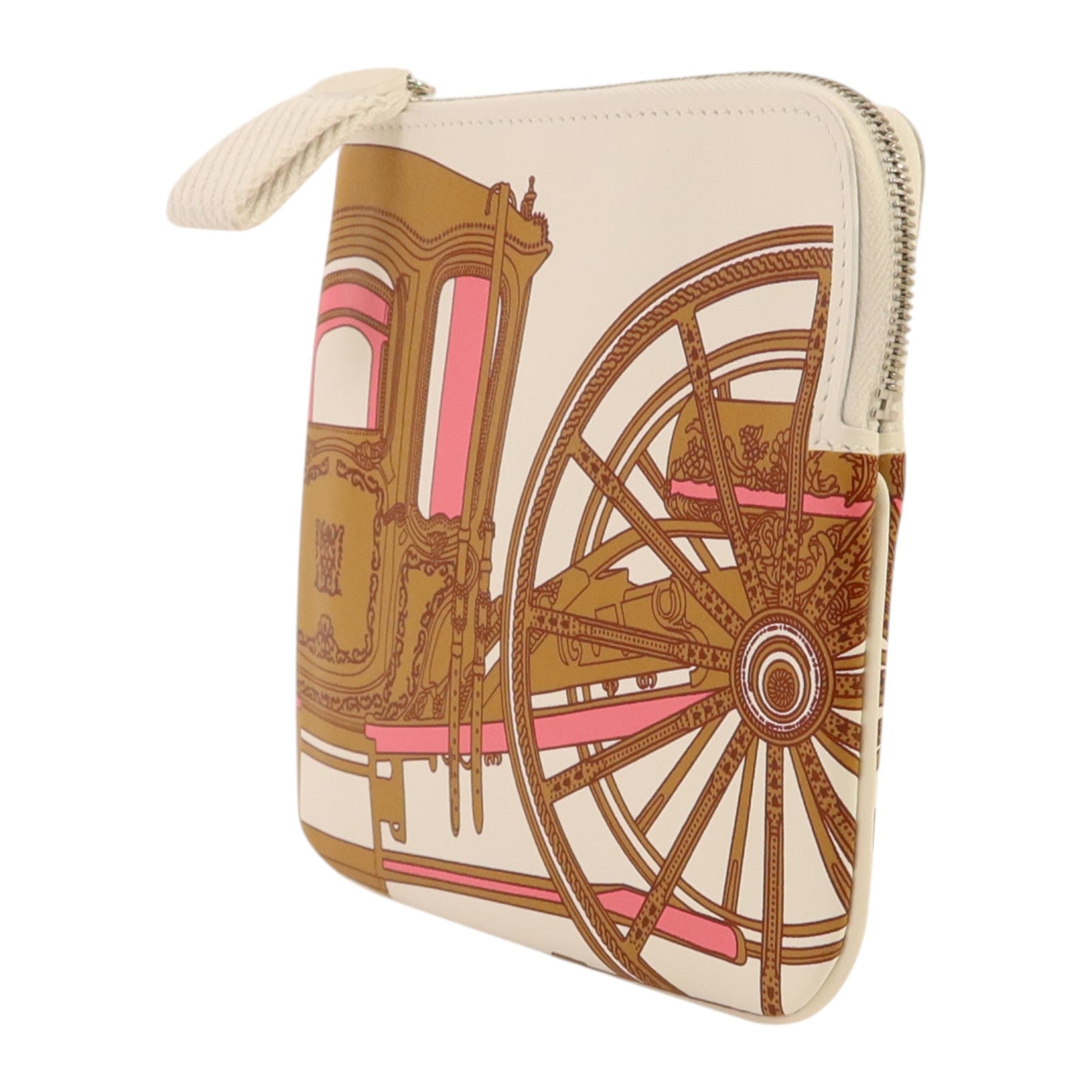 HERMES Swift皮革Carre Pocket Pouch銀扣手拿包