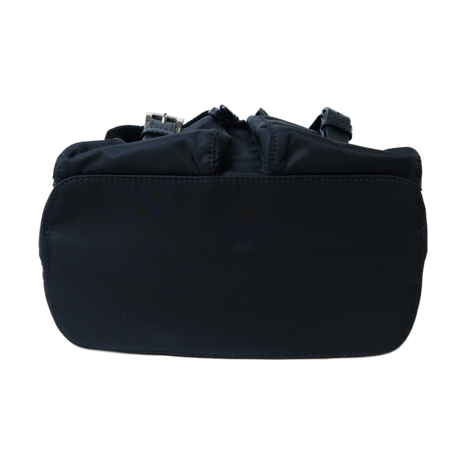 PRADA 尼龍Backpack銀扣背包黑色