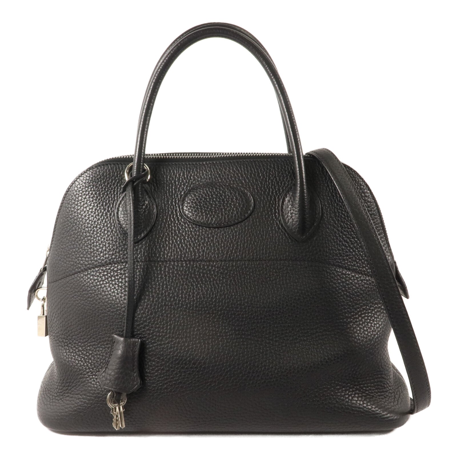 HERMES Clemence皮革Bolide 31手挽袋Noir