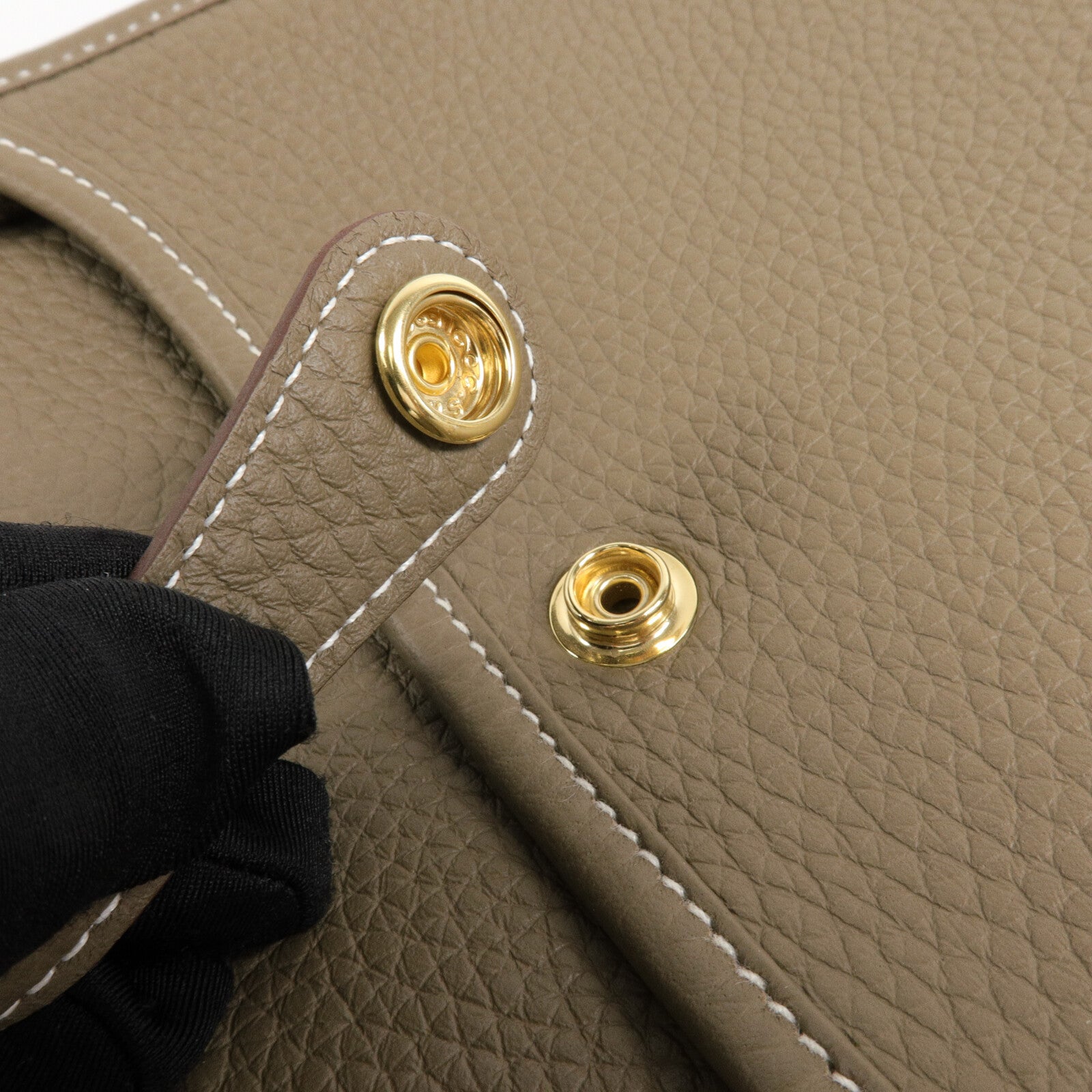 HERMES Clemence皮革Evelyne 23肩背袋Etoupe