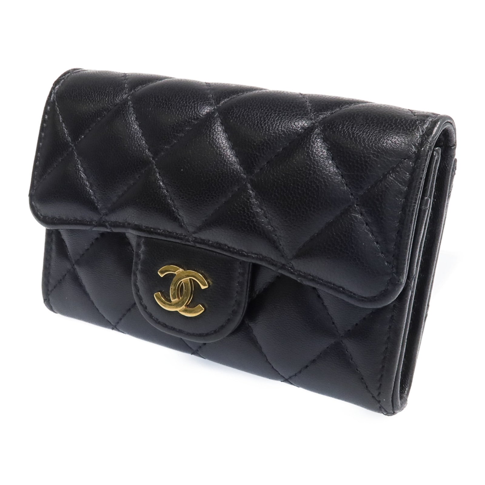 CHANEL 羊皮皮革Card Case金扣卡片套