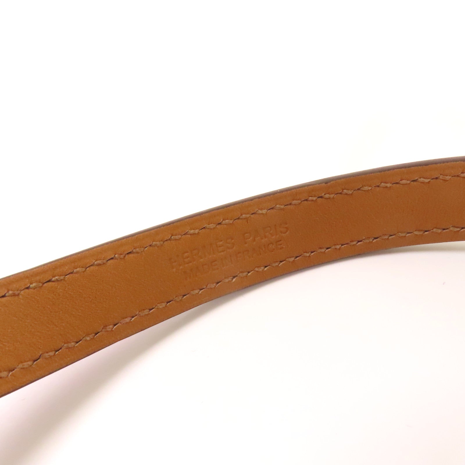 HERMES 【激減優惠】Swift皮革Rivale Double Tour S Bracelet金扣手鏈紫色/金色
