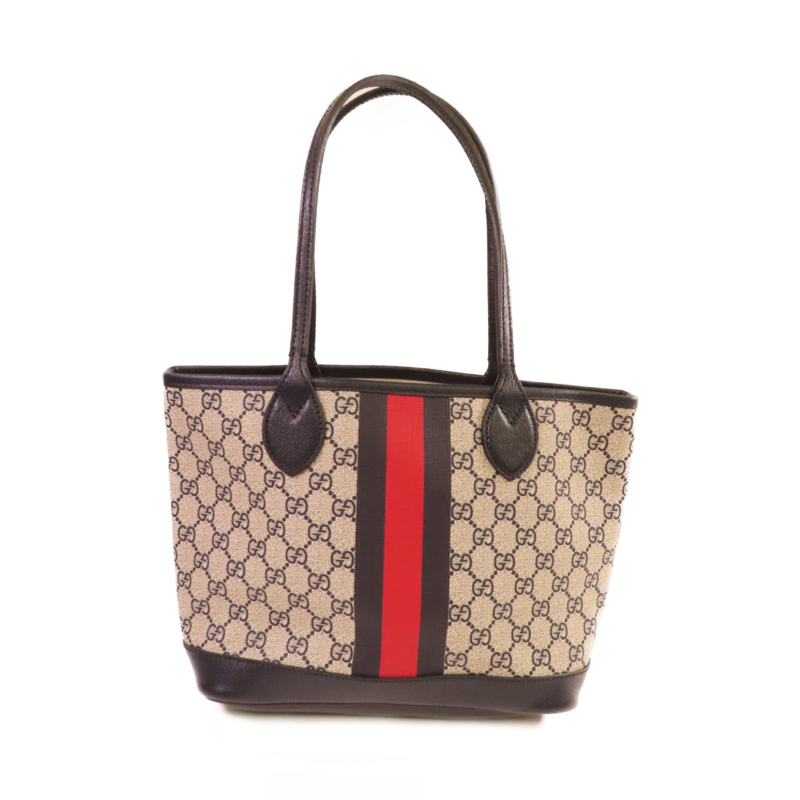 GUCCI 塗層帆布Ophidia Small Tote Bag手挽袋啡色/寶藍色