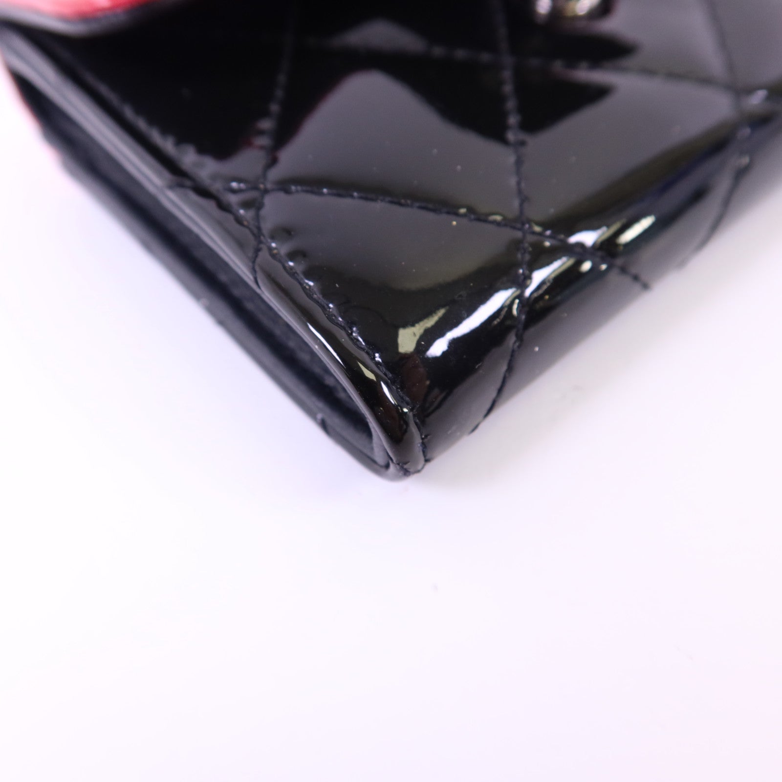 CHANEL 漆皮皮革Card Case銀扣卡片套