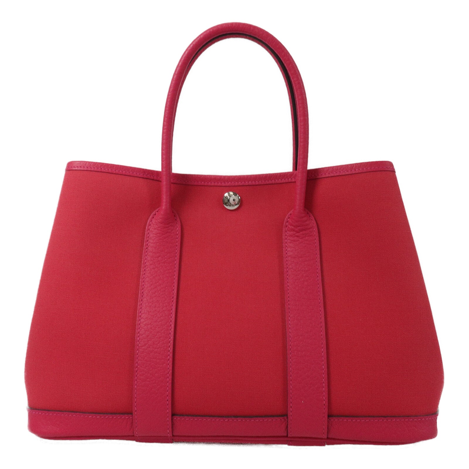 HERMES 帆布Garden Party TPM手挽袋Rose Extreme