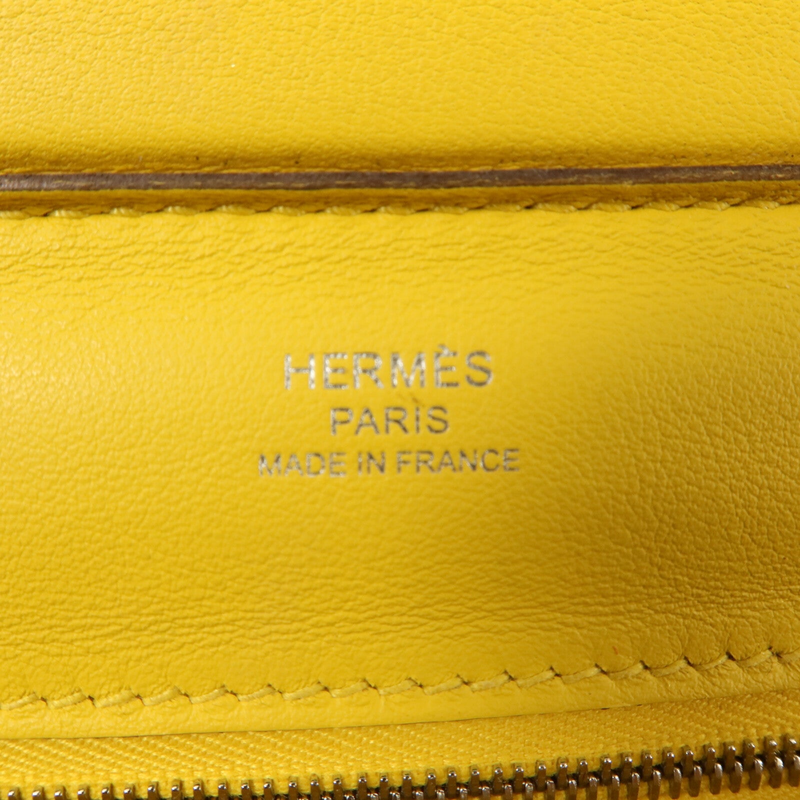 HERMES Evercolor皮革24/24 Mini手挽肩背兩用袋Jaune Citron