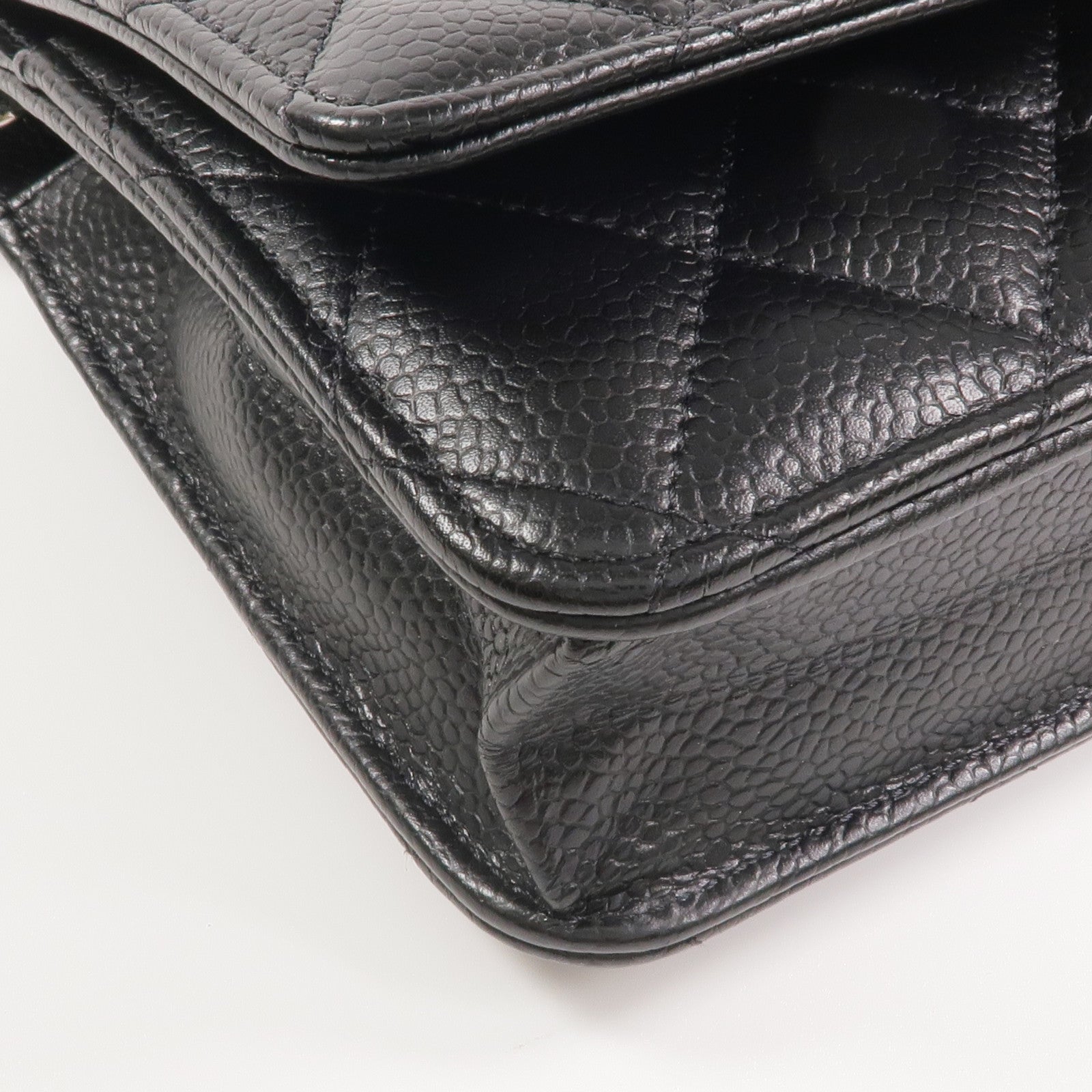 CHANEL 牛皮皮革WOC Wallet On Chain銀扣鏈帶肩背袋