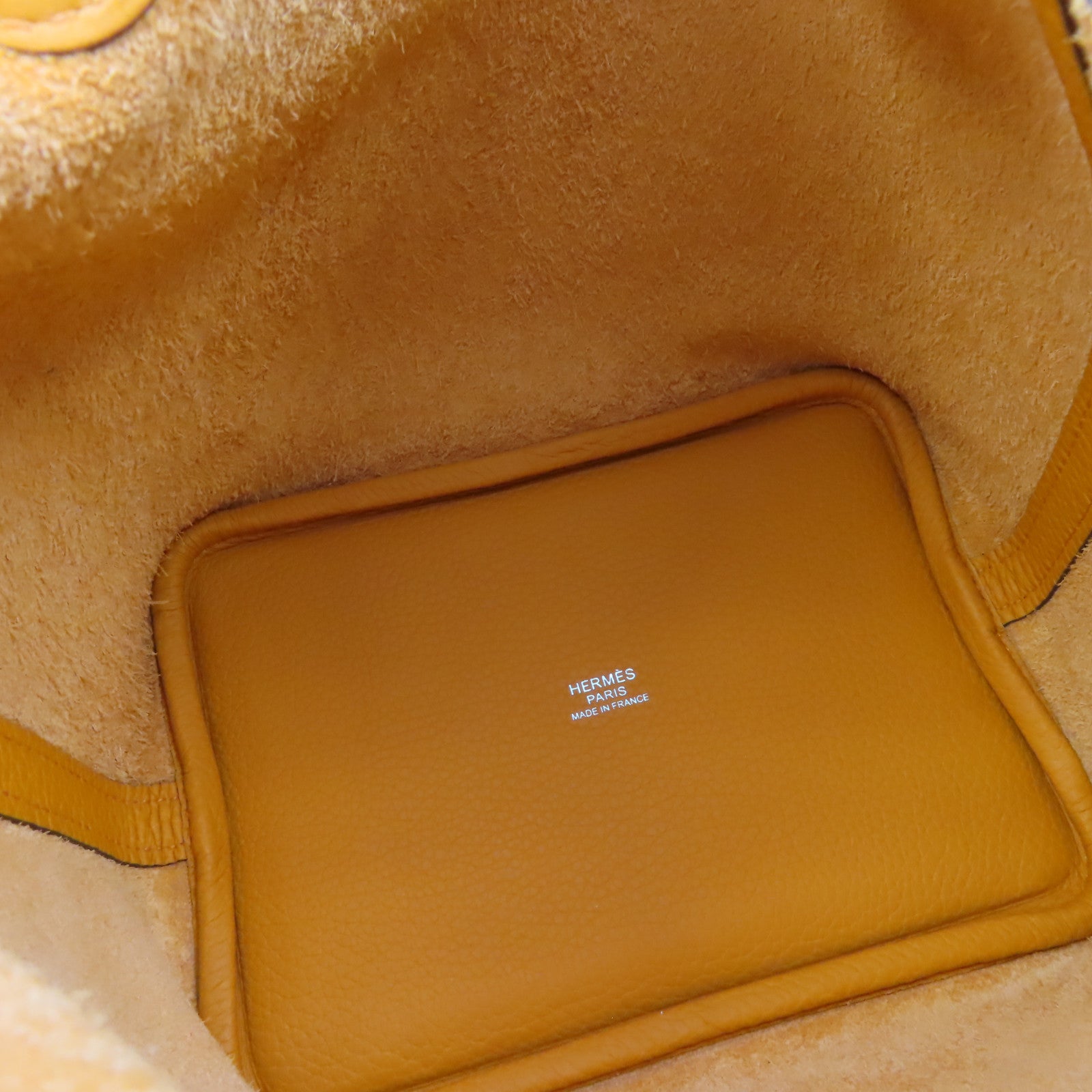 HERMES 【清倉大減價】Clemence皮革Picotin PM Tote Bag銀扣手挽袋橙色