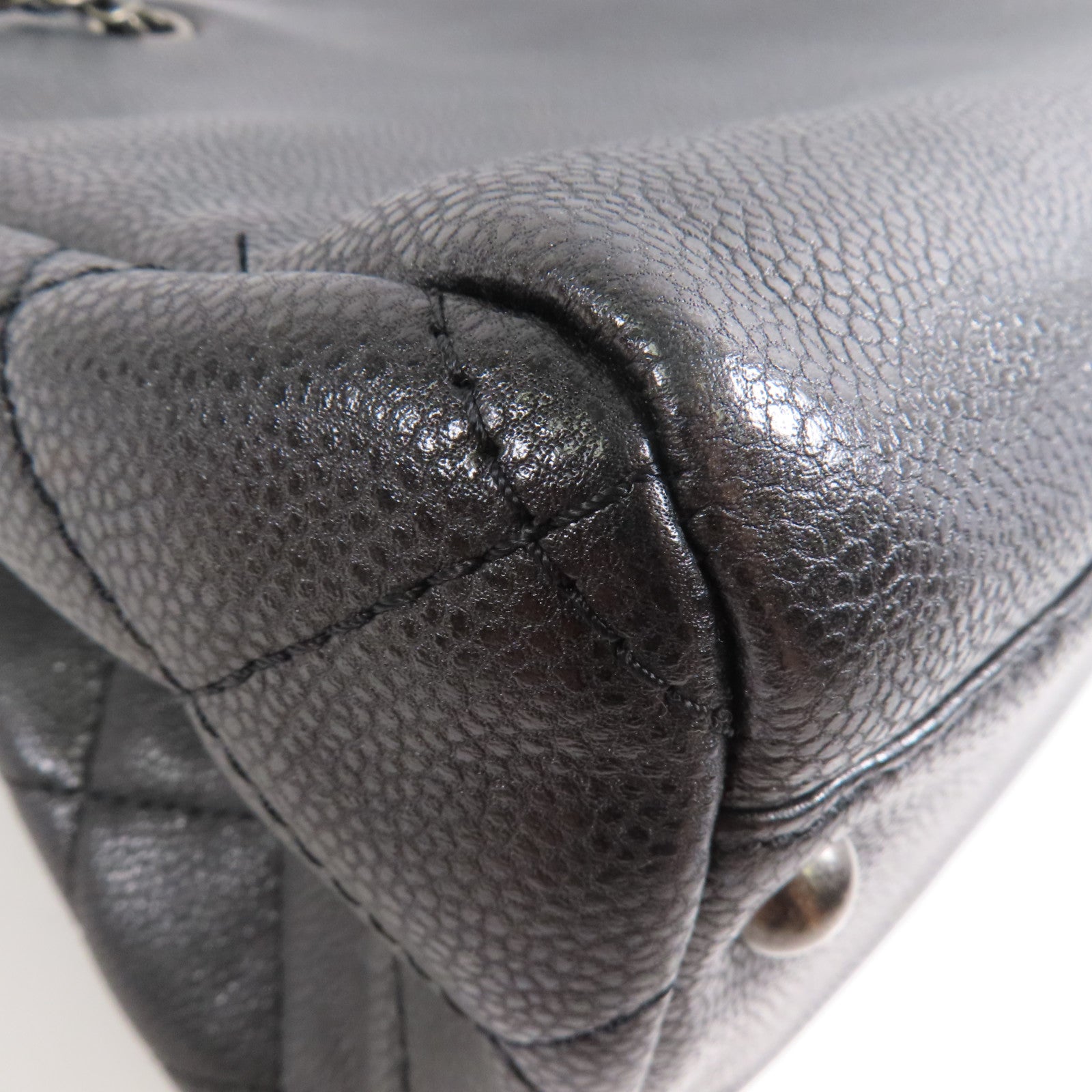 CHANEL 【激減優惠】牛皮皮革Shoulder Bag銀扣肩背袋