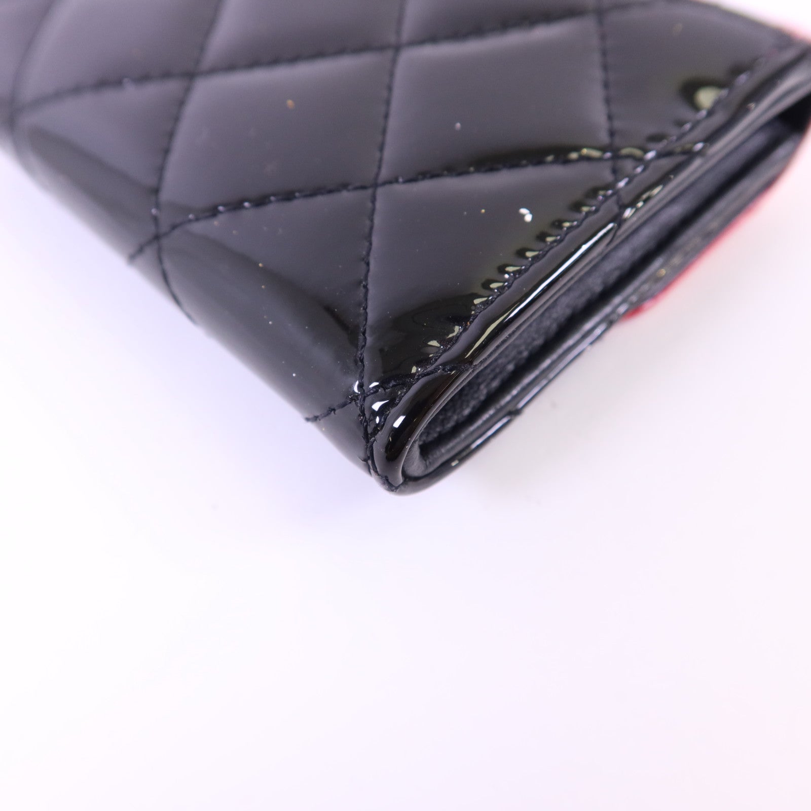 CHANEL 漆皮皮革Card Case銀扣卡片套