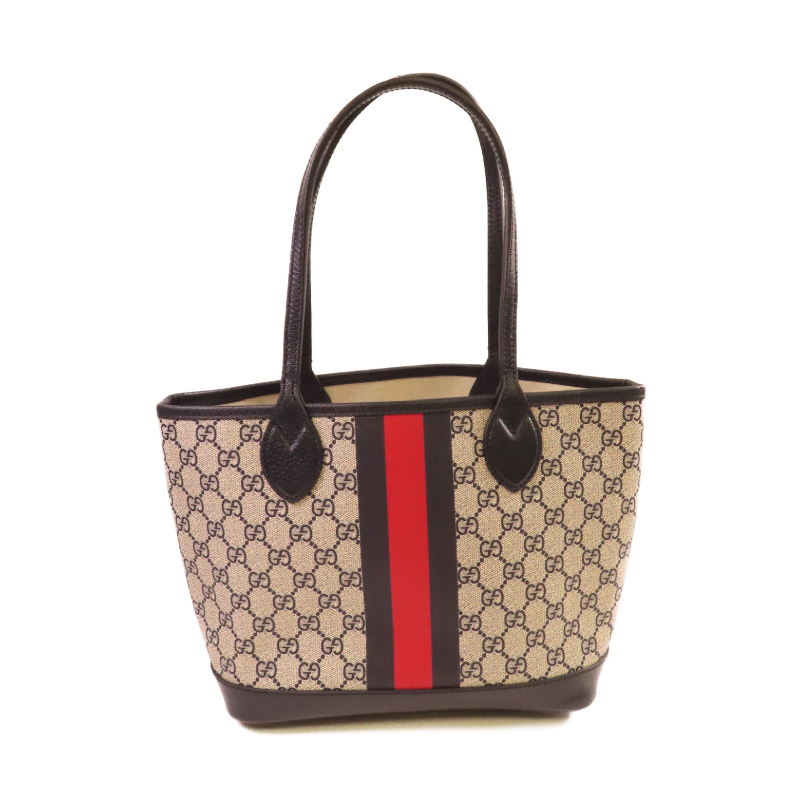 GUCCI 塗層帆布Ophidia Small Tote Bag手挽袋啡色/寶藍色