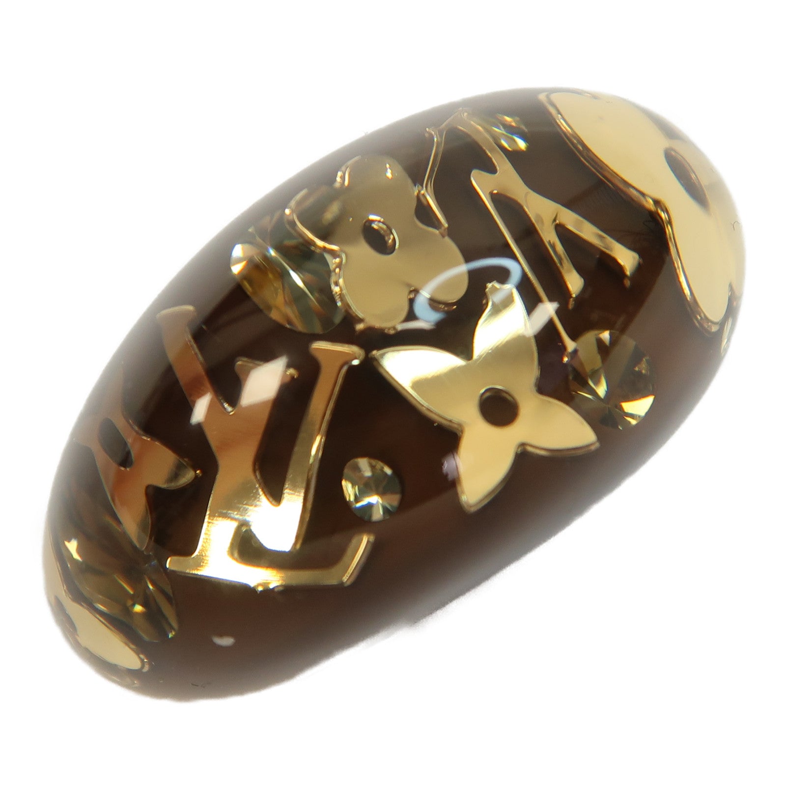 LOUIS VUITTON PVC Bague Inclusion Ring L戒指啡色/金色