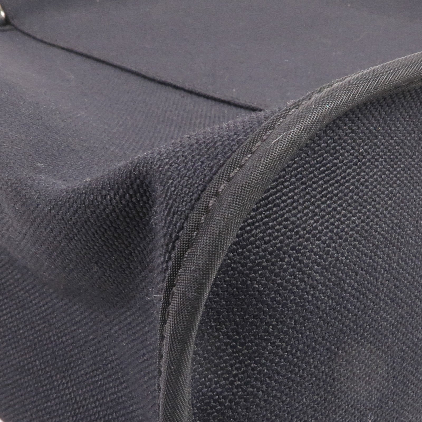 HERMES 帆布Cabag Pm銀扣手挽肩背兩用袋Noir