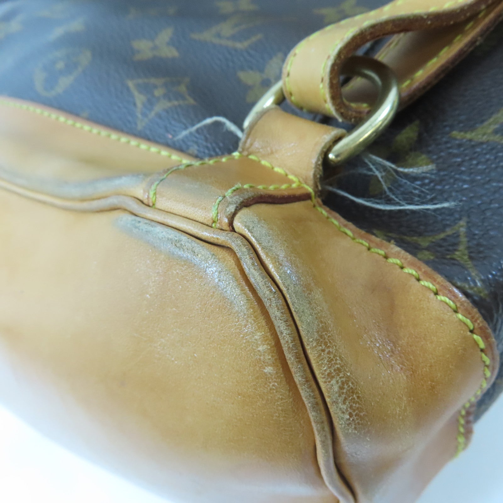 LOUIS VUITTON Monogram Montsouris GM金扣背包啡色