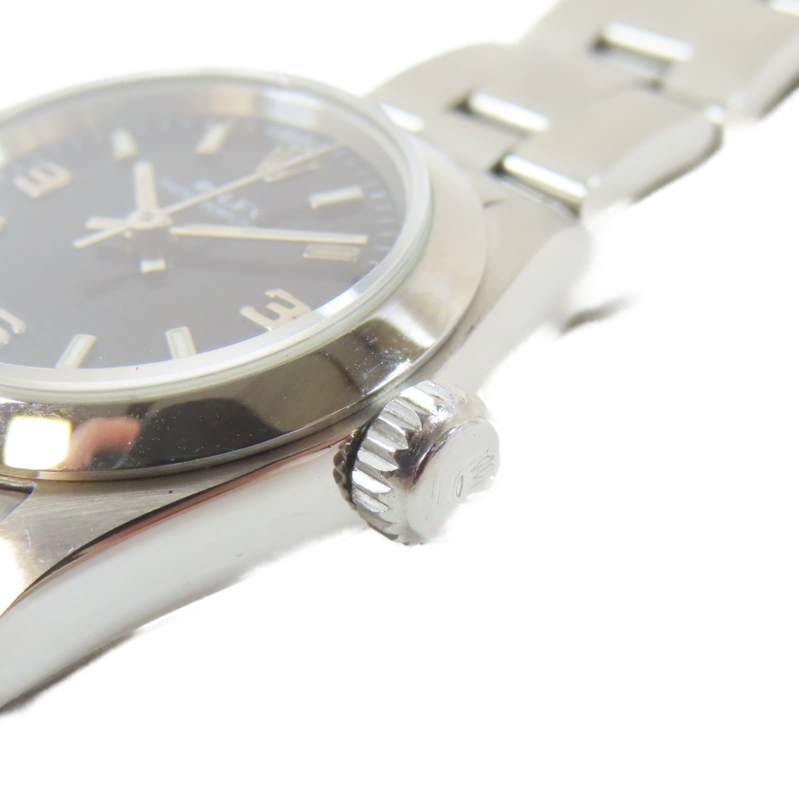 ROLEX Oyster Perpetual不鏽鋼手錶自動機芯黑色#17.5cm