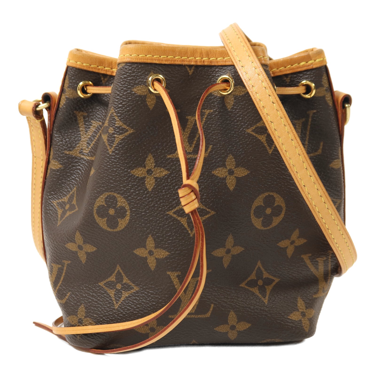 LOUIS VUITTON 【激減優惠】Monogram Nano Noe金扣肩背袋