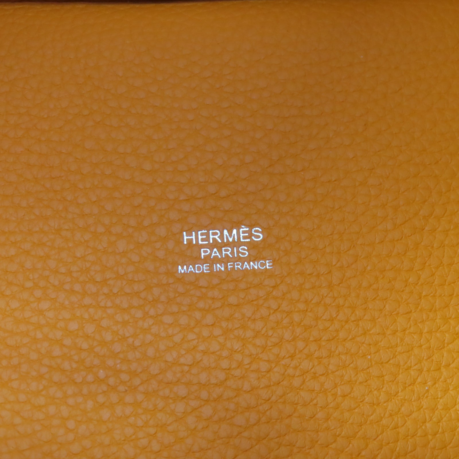 HERMES 【清倉大減價】Clemence皮革Picotin PM Tote Bag銀扣手挽袋橙色