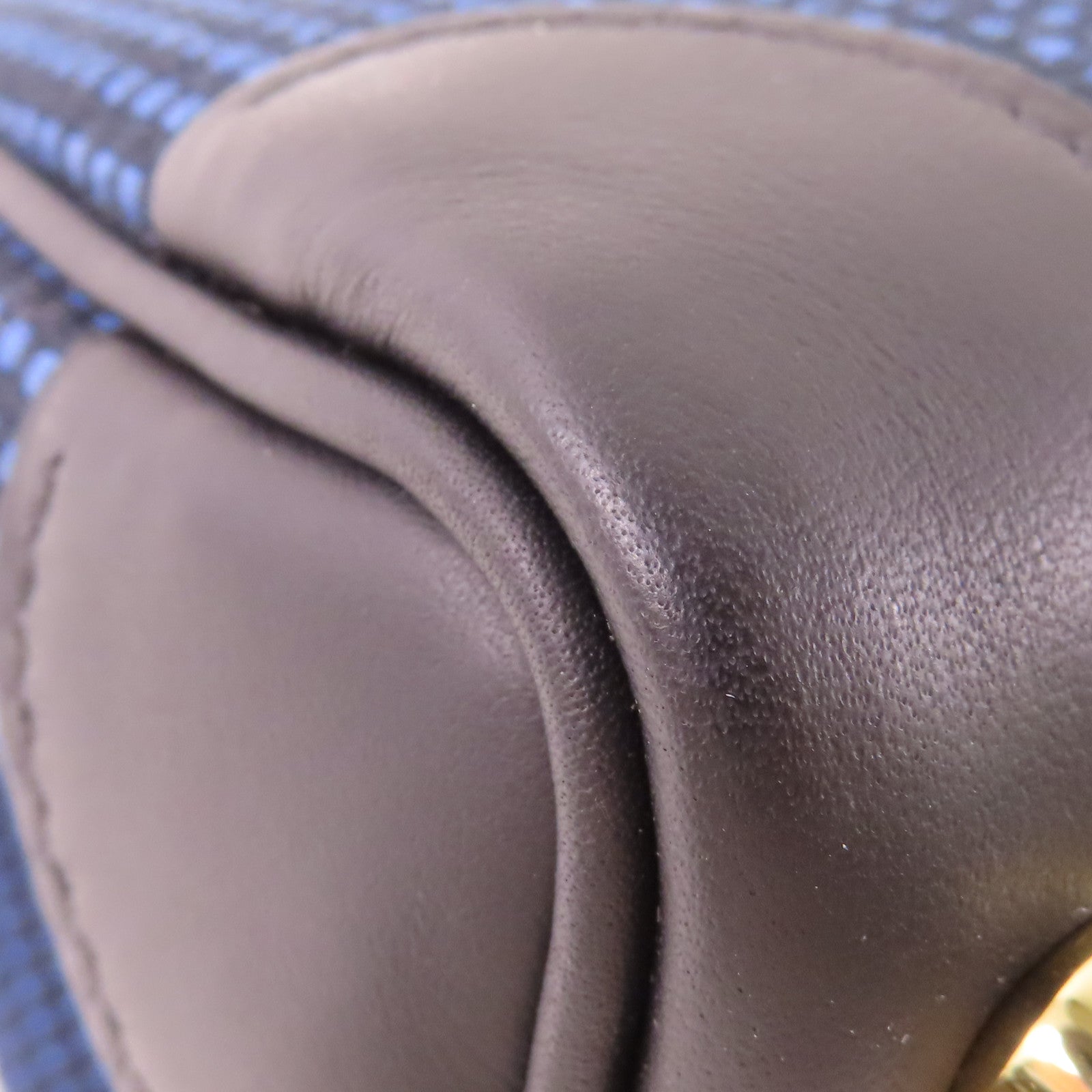 HERMES Swift皮革/Toile Birkin 25金扣手挽袋Noir/Blue Egee