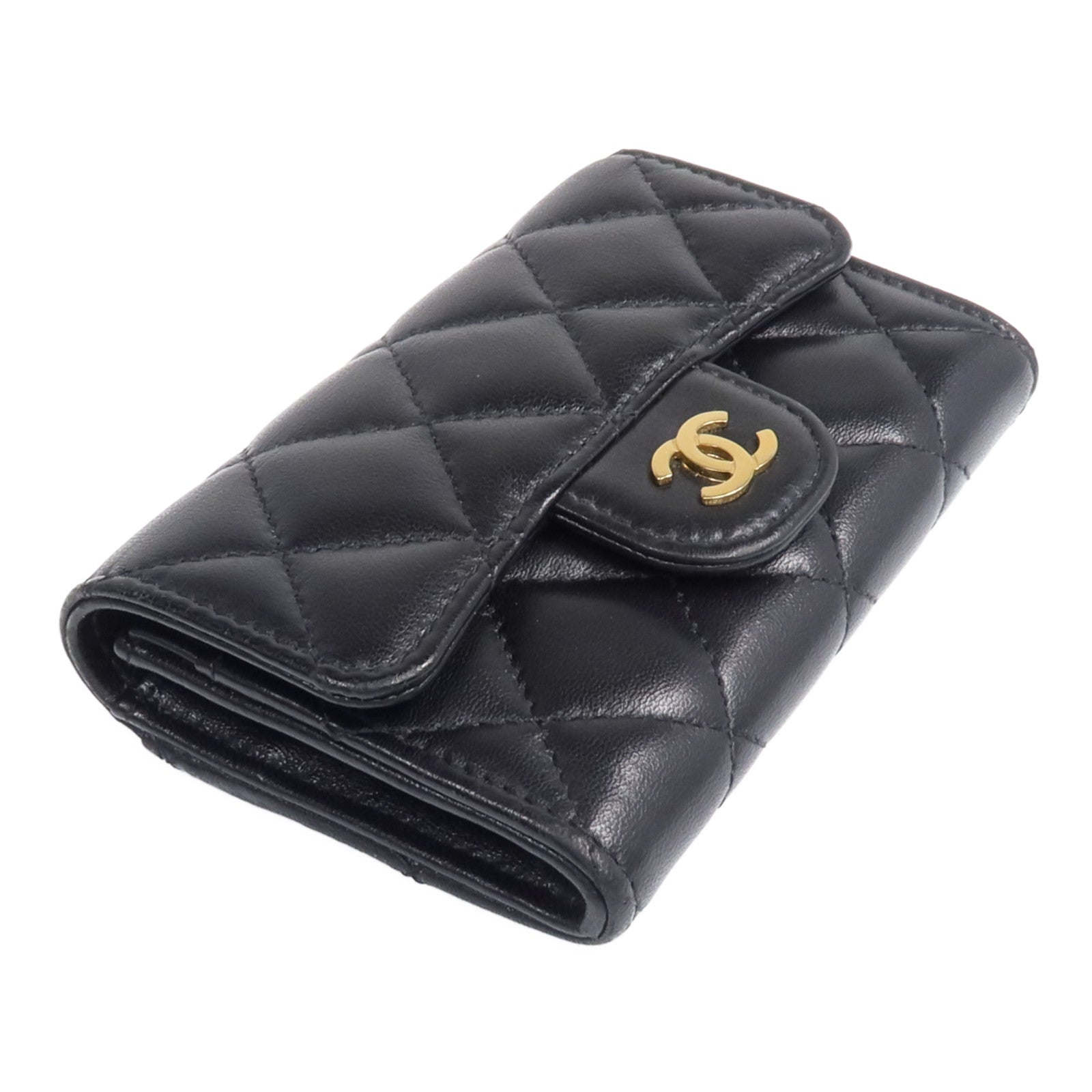 CHANEL 羊皮皮革Card Case金扣卡片套