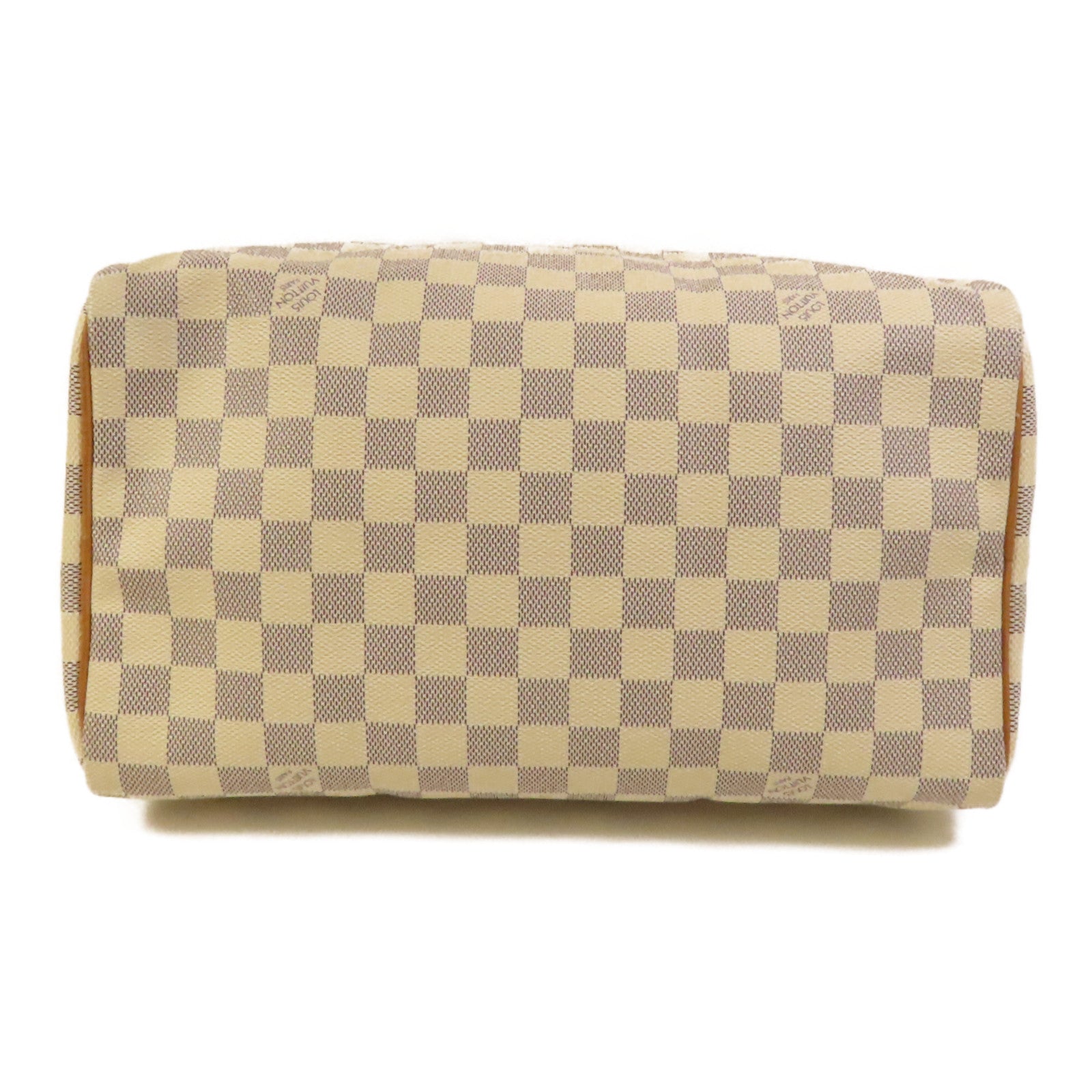 LOUIS VUITTON Damier Azur Speedy 30金扣手挽袋