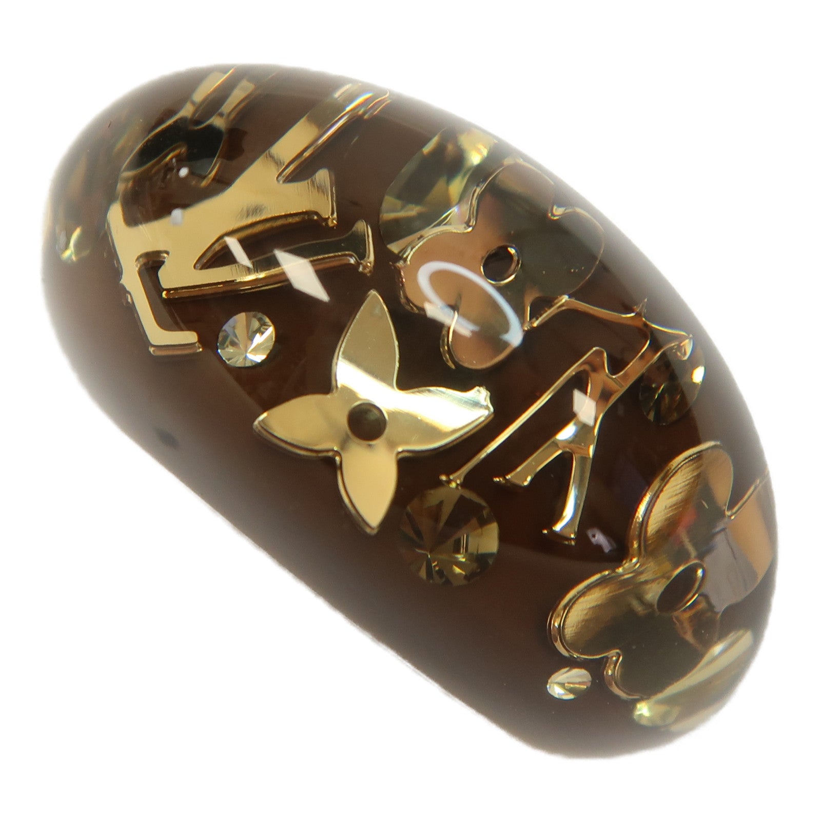 LOUIS VUITTON PVC Bague Inclusion Ring L戒指啡色/金色