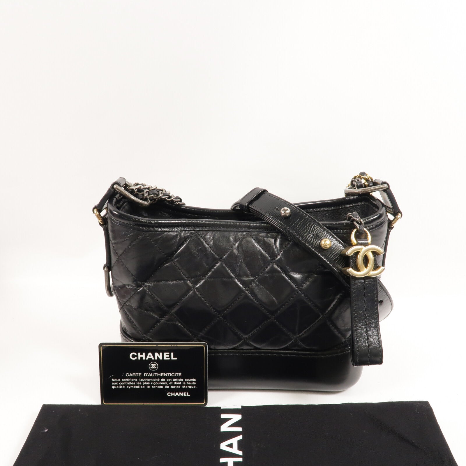 CHANEL 牛皮皮革Gabrielle Small鏈帶肩背袋