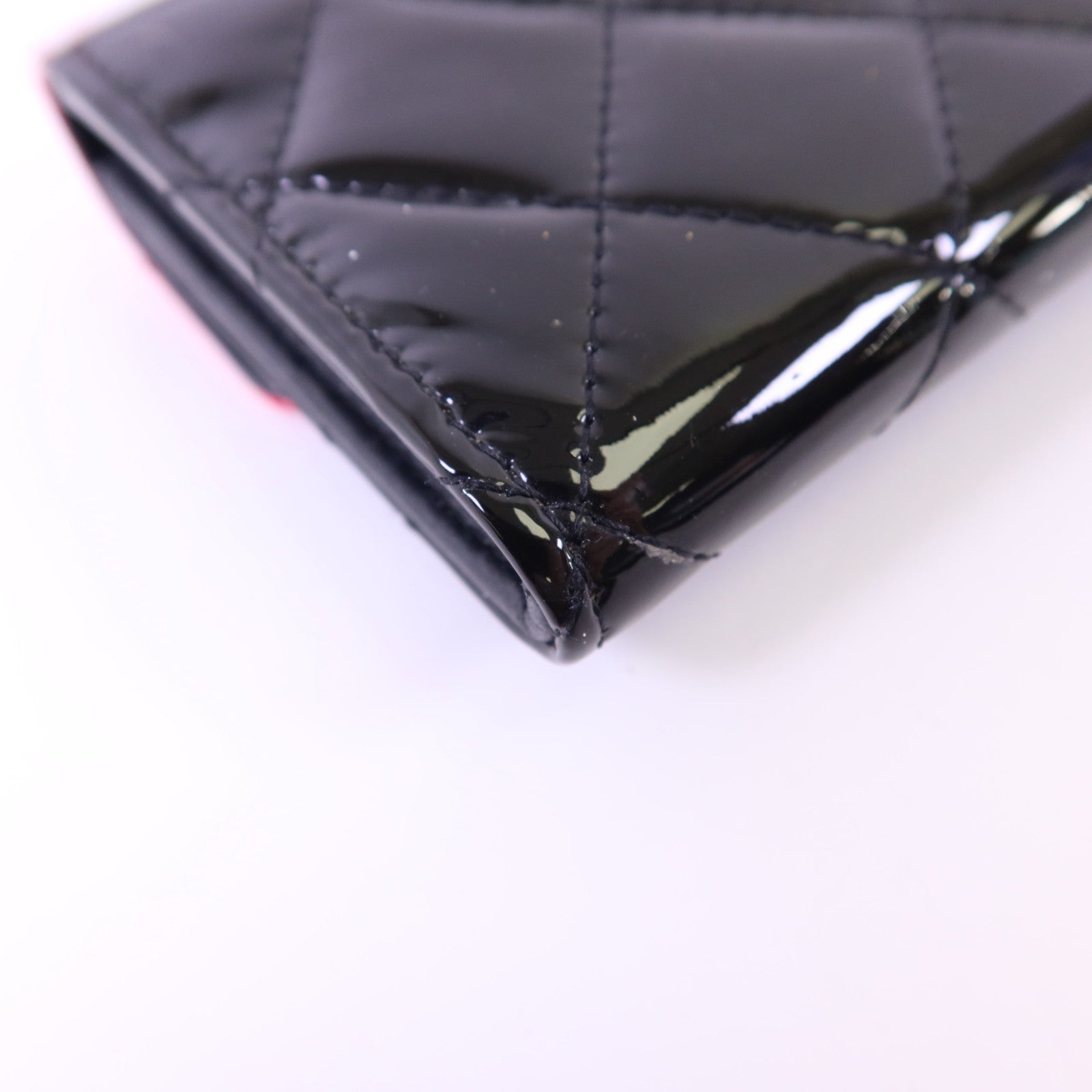 CHANEL 漆皮皮革Card Case銀扣卡片套