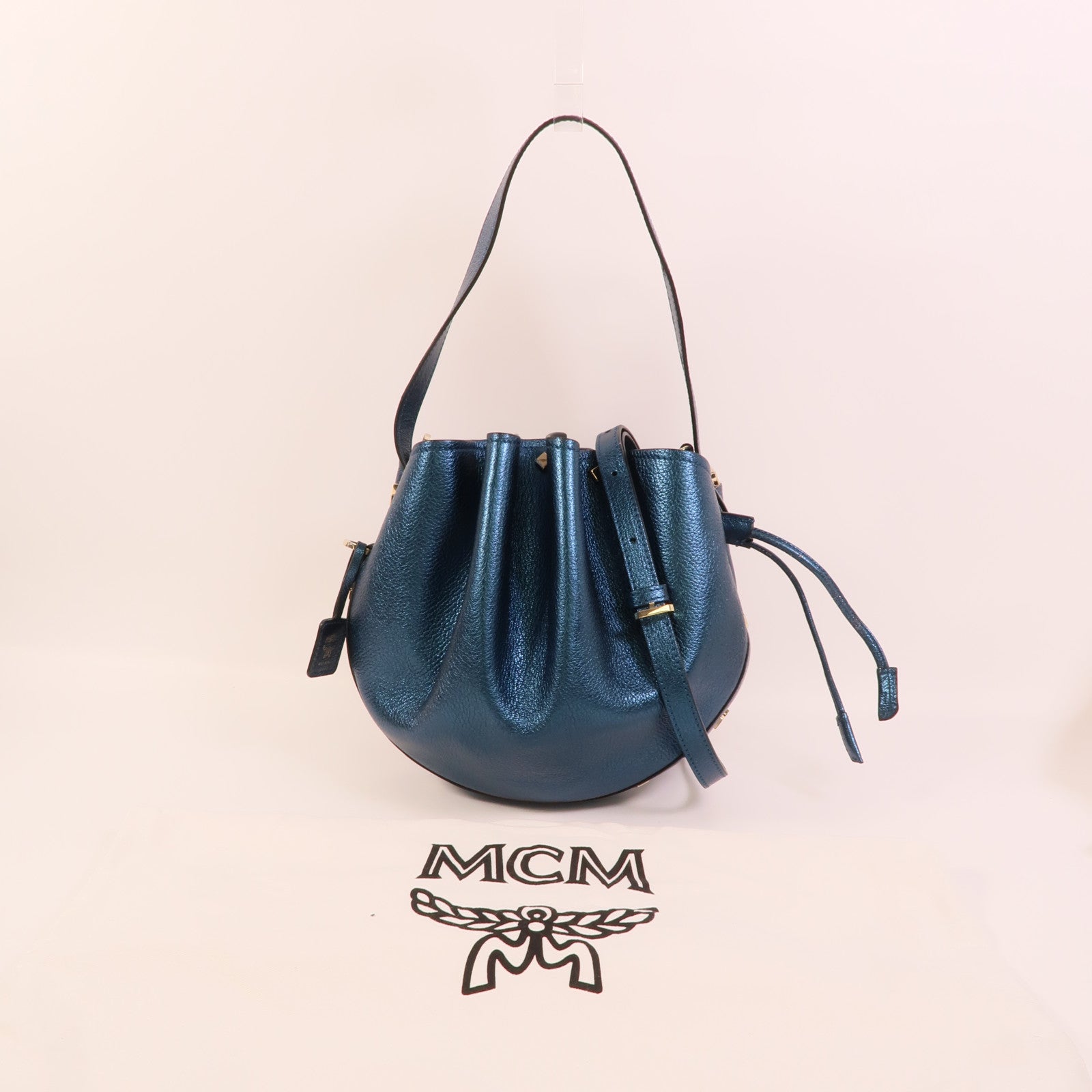 MCM 牛皮皮革2 Way Shoulder Bag手挽肩背兩用袋