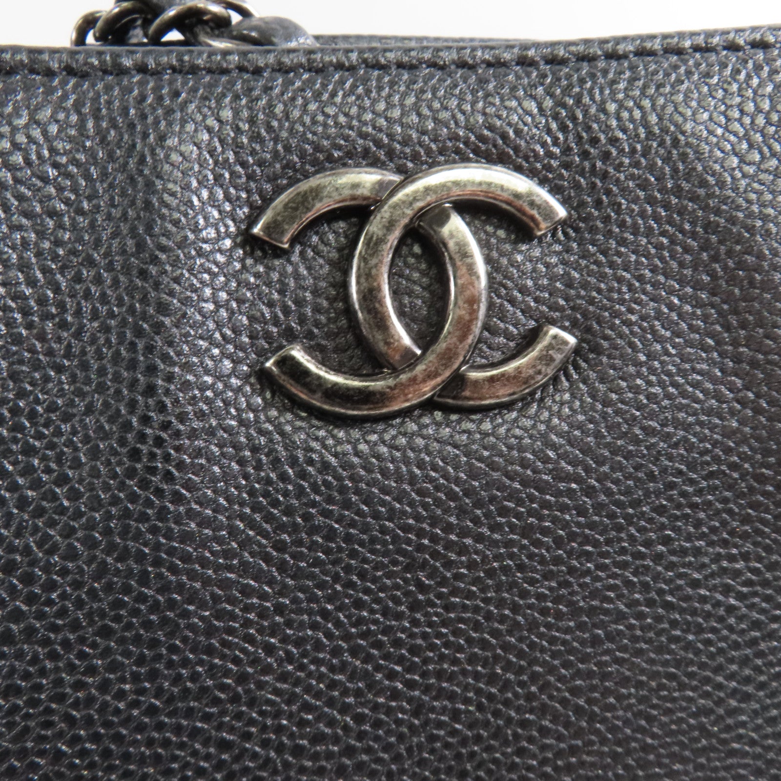 CHANEL 【激減優惠】牛皮皮革Shoulder Bag銀扣肩背袋