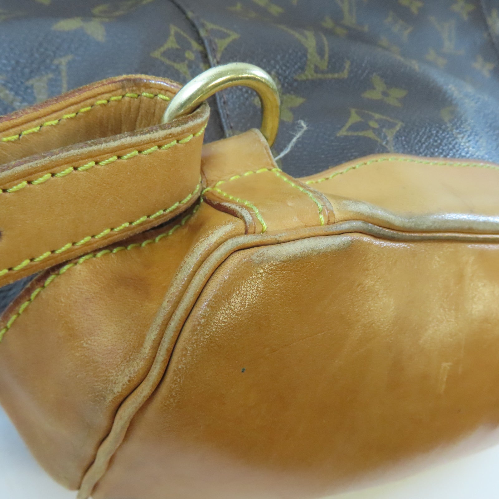 LOUIS VUITTON Monogram Montsouris GM金扣背包啡色