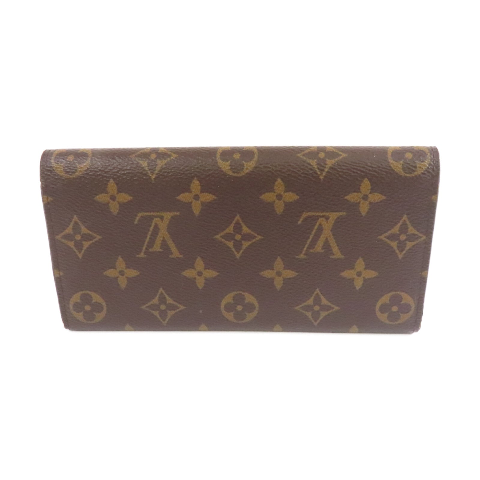 LOUIS VUITTON Monogram Emilie Wallet金扣長錢包啡色/粉紅色