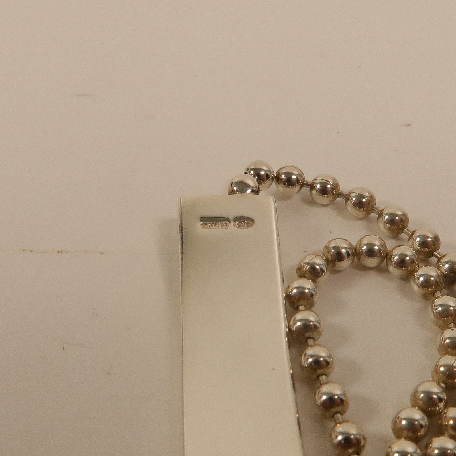 GUCCI 925純銀Plate Ball Chain Necklace項鍊