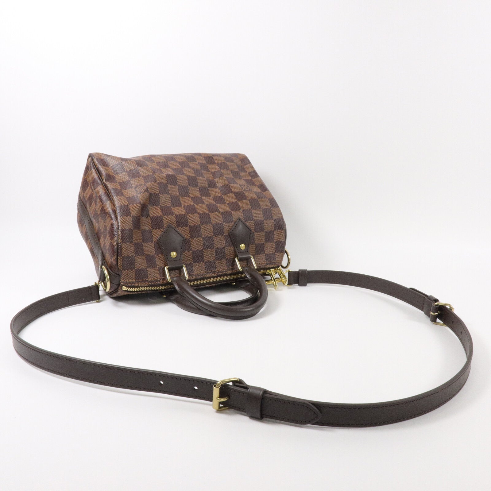 LOUIS VUITTON Damier Speedy Bandouliere 25手挽肩背兩用袋