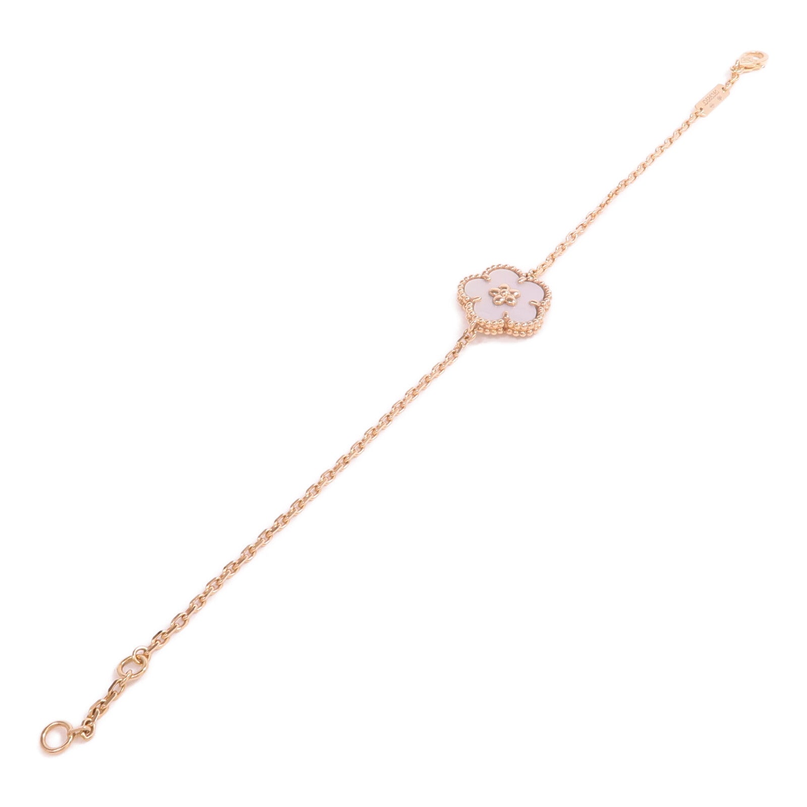 Van Cleef & Arpels 18K玫瑰金Lucky Spring Bracelet珍珠母貝手鏈