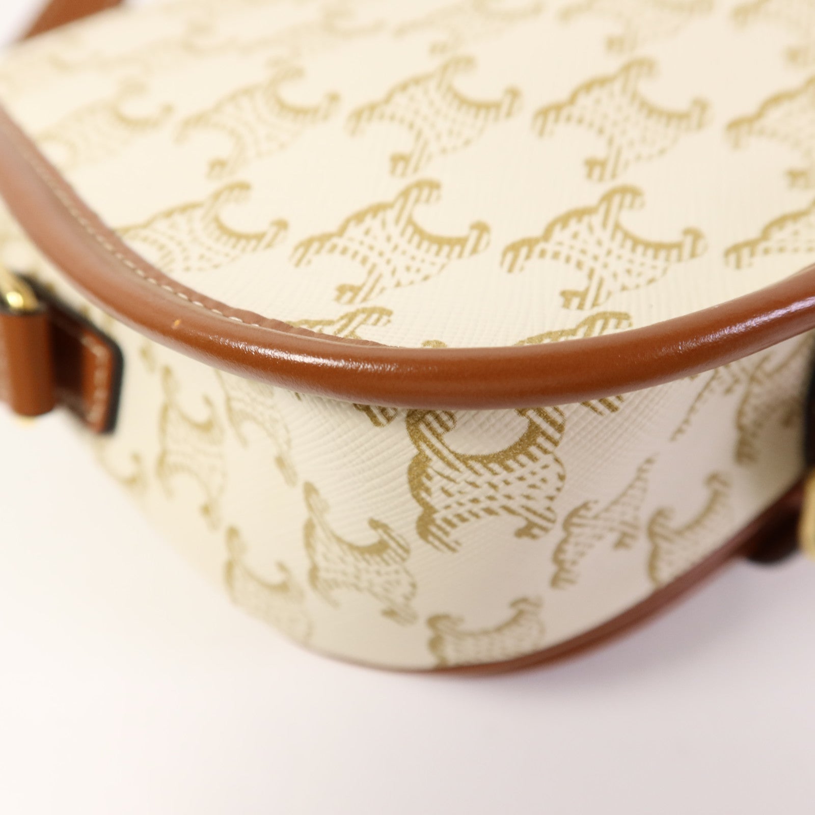 CELINE 塗層帆布Folco金扣肩背袋