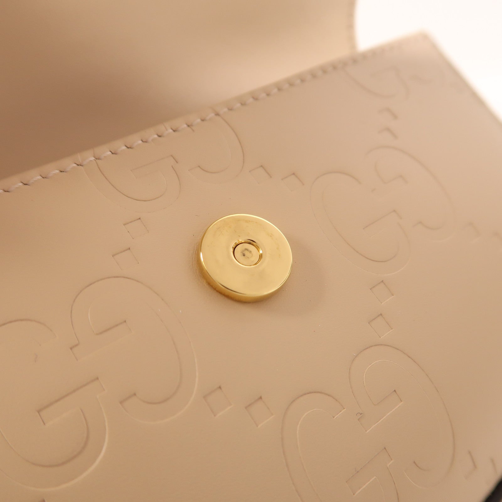 GUCCI 牛皮皮革Chain Shoulder金扣鏈帶肩背袋