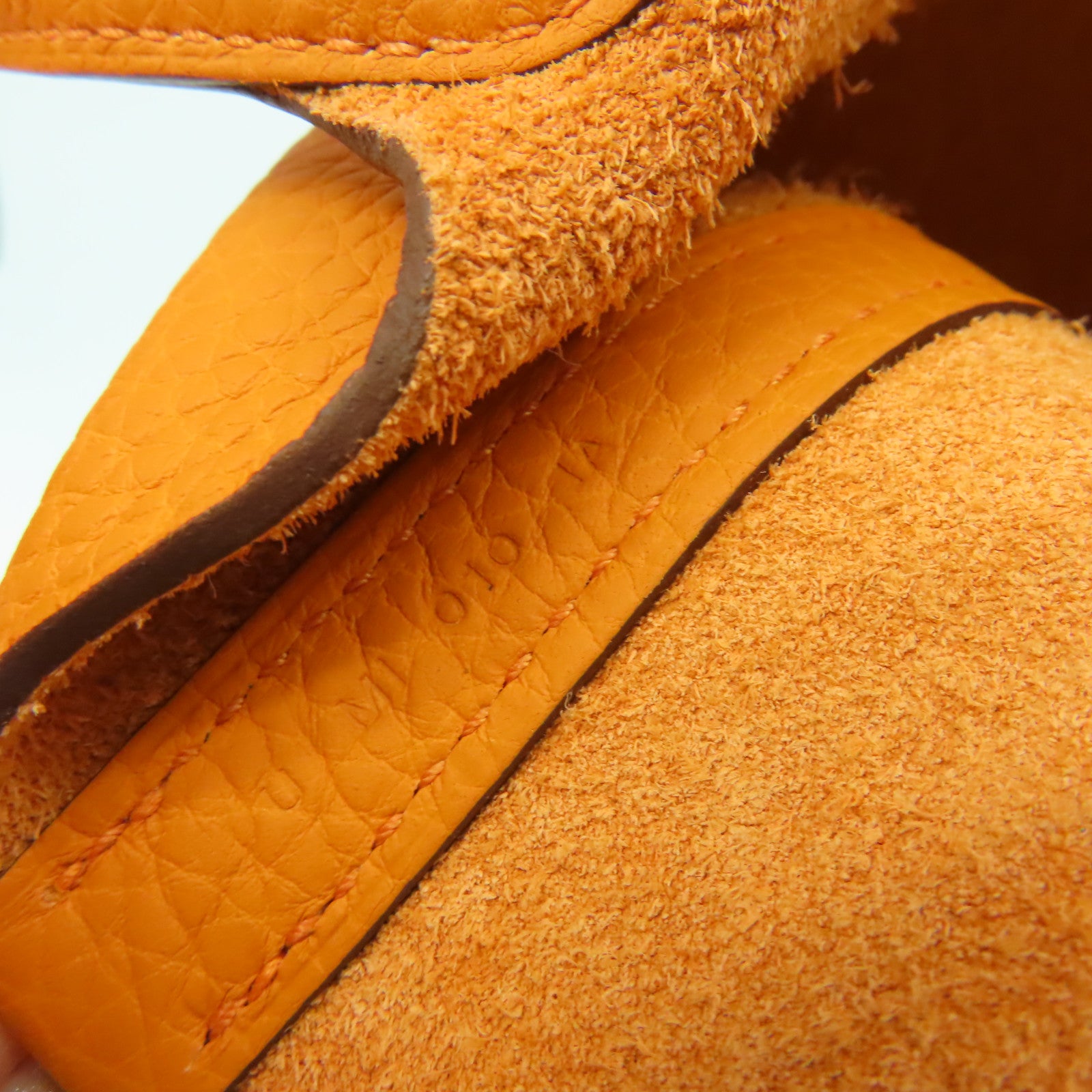 HERMES 【清倉大減價】Clemence皮革Picotin PM Tote Bag銀扣手挽袋橙色