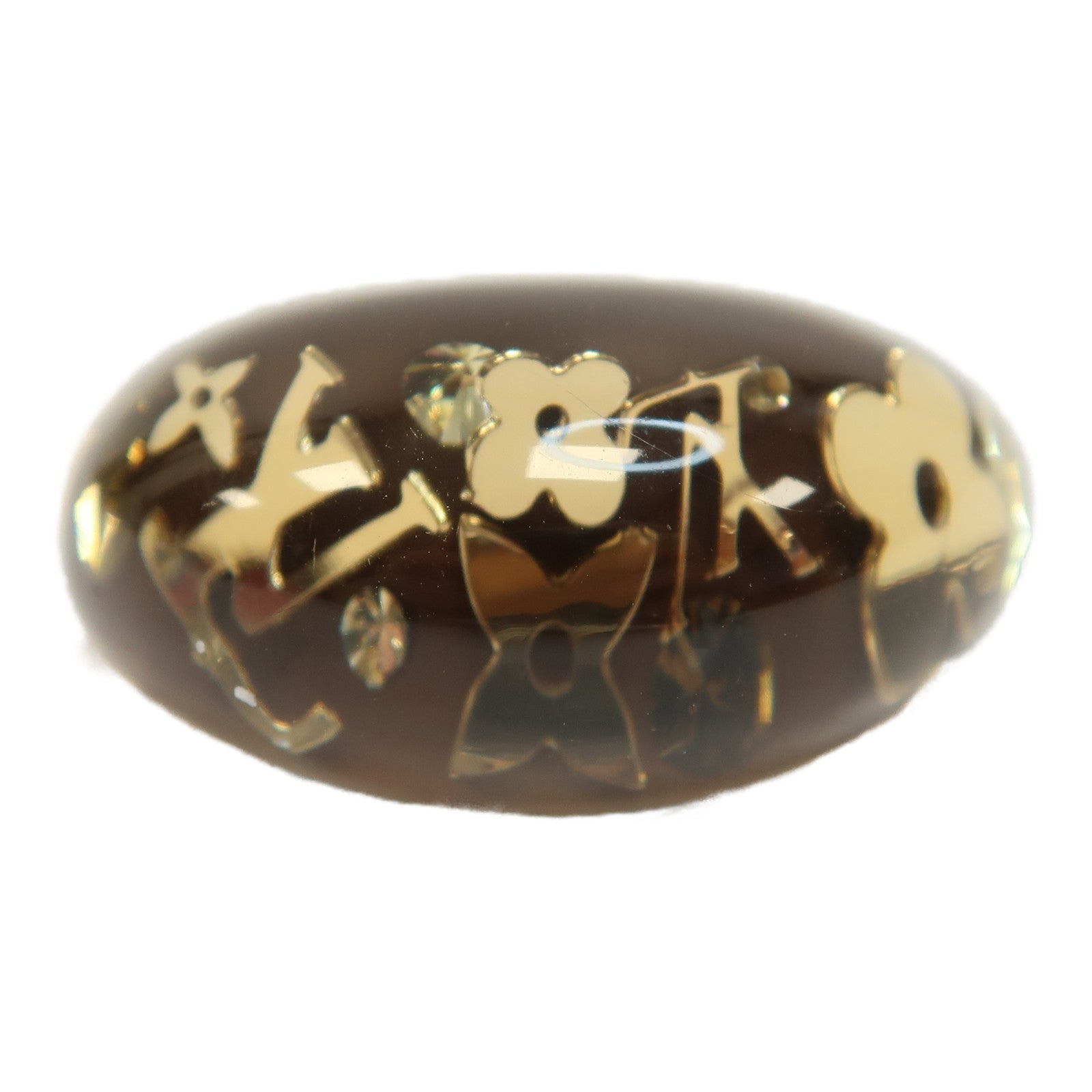 LOUIS VUITTON PVC Bague Inclusion Ring L戒指啡色/金色