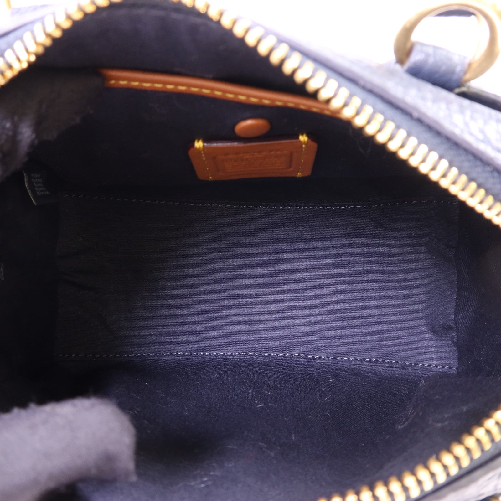 COACH 牛皮皮革/帆布Lark Bag金扣手挽肩背兩用袋