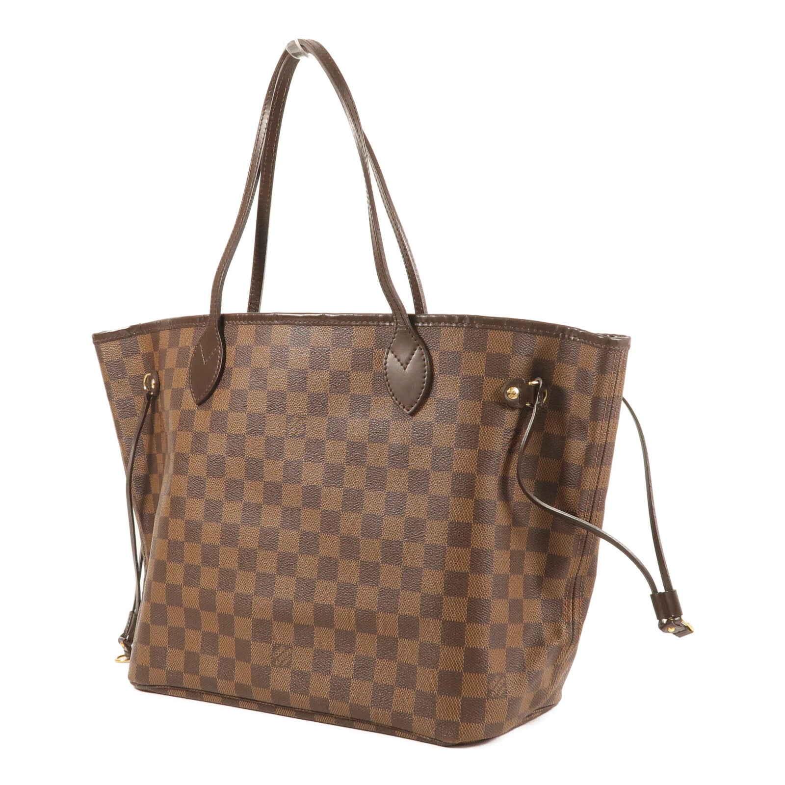 LOUIS VUITTON Damier Neverfull MM金扣手挽袋/肩背袋
